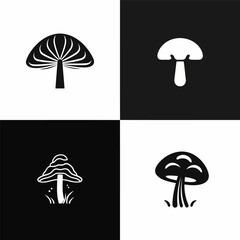 Mushroom logo design vector template 