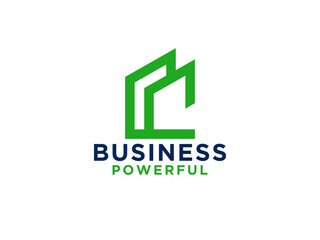 Abstract Initial Letter C Logo. Linear Style with Negative Space line Icon isolated on White Background.