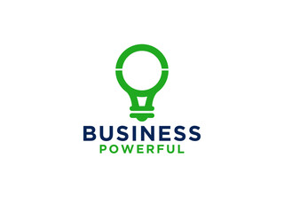 Logo Vector Letter Bulb Electricity. Usable for Business and Branding Logos.