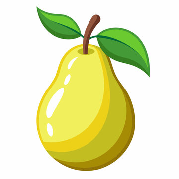 recommend clip art: Pear cartoon isolated on white, pear vector illustration, pear vector art, pear silhouette, food icon, pears line art, eps
                    