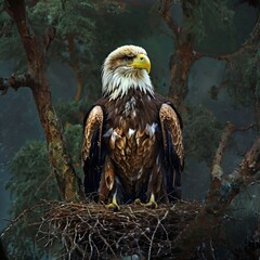 Obraz premium american bald eagle in flight