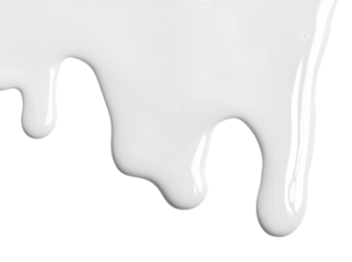 Spilled milk puddle isolated on white background and texture, top view