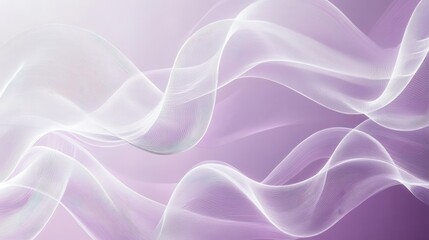 Obraz premium Abstract waves in soft purple tones, creating a smooth and calming visual effect.