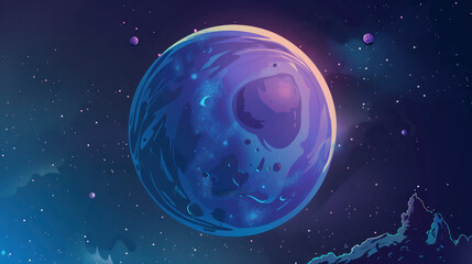 Obraz premium wandering planet alone in space