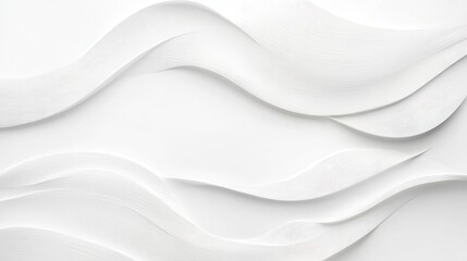 Obraz premium Abstract white waves creating a textured background for design purposes.