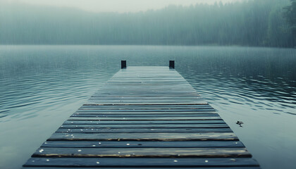 Fototapeta premium rainy day scene wallpaper