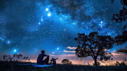 Stargazing at a Local Park: Lay out a blanket and set up a telescope in a local park. Enjoy the night sky with a star map to spot constellations and planets.
