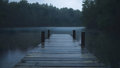 Obraz premium rainy day scene wallpaper
