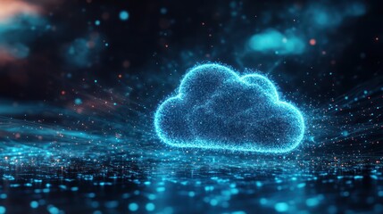 Obraz premium Abstract background image, cloud technology concept, cloud shape