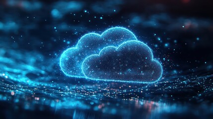 Abstract background image, cloud technology concept, cloud shape