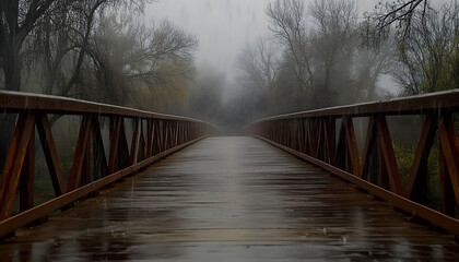 Obraz premium rainy day scene wallpaper