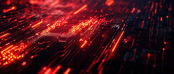 An AIpowered financial trading floor with glowing data streams and automated systems, symbolizing AI in finance