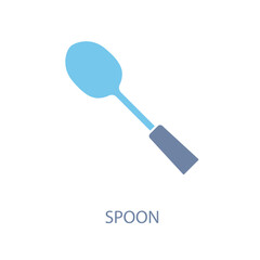 spoon concept line icon. Simple element illustration. spoon concept outline symbol design.