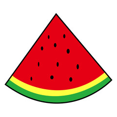 Juicy watermelon slices seamless pattern. Summer fruit flat vector illustration. Tropical fruit background for baby fabric, kids textile, packaging, wrapping, scrapbook, wallpaper.
