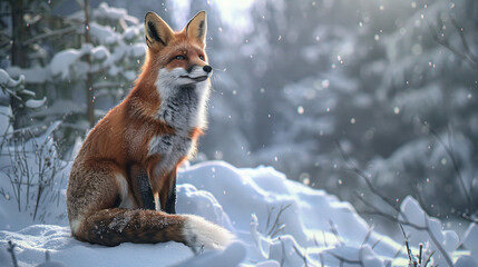 Fox in the snow