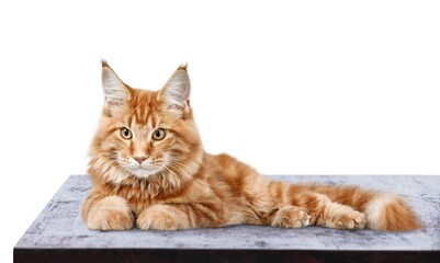 Funny cheerful cute cat posing