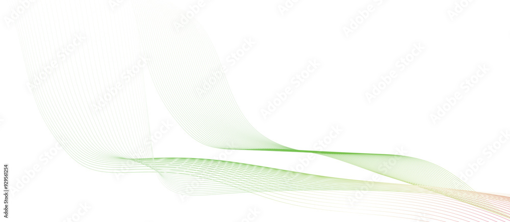 Poster abstract wavy green background. thin line wavy abstract vector background. curve wave seamless patte
