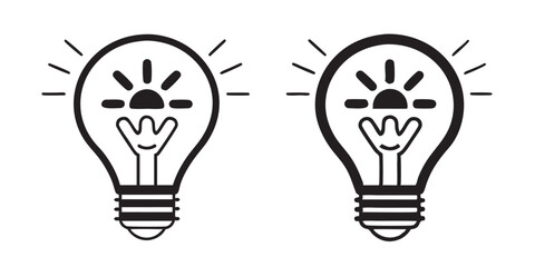Light Bulb and Idea Icons Set