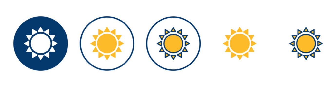 Sun icon vector isolated on white background. Sun vector icon