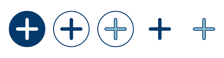 Plus Icon vector isolated on white background. Add plus icon. Addition sign. Medical Plus icon