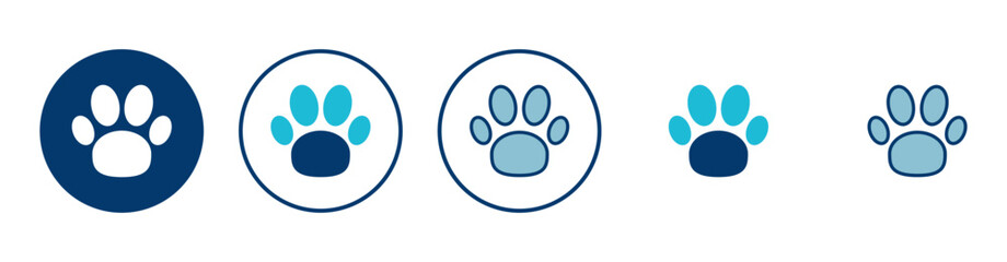 Paw icon vector isolated on white background. Paw Print icon