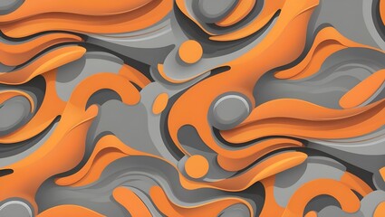 Wonderful orange and gray abstract surface background for wallpaper Wallpaper design for prints, banners, fabric, posters, covers, digital art vector illustration, generative ai