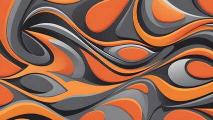 Wonderful orange and gray abstract surface background for wallpaper Wallpaper design for prints, banners, fabric, posters, covers, digital art vector illustration, generative ai