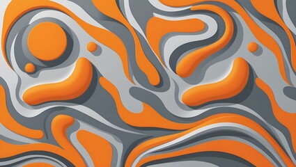Wonderful orange and gray abstract surface background for wallpaper Wallpaper design for prints, banners, fabric, posters, covers, digital art vector illustration generative ai
