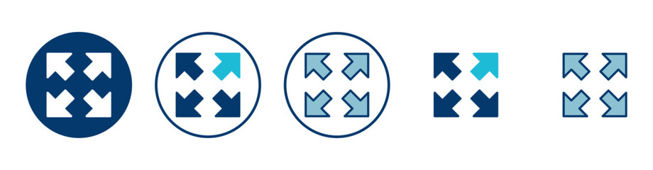 Fullscreen Icon vector isolated on white background. Expand to full screen icon. Fullscreen sign icon. Arrows symbol