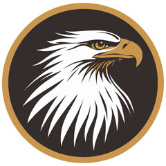 The white eagle in a circle vector