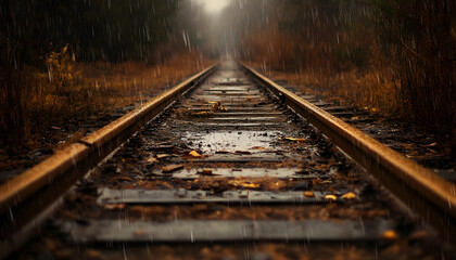 Obraz premium rainy day scene wallpaper