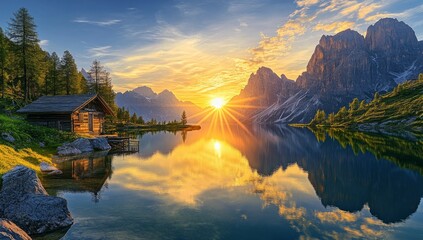 Fototapeta premium beautiful mountain scenery