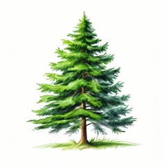 the AI Image Generator, a Fir tree isolated