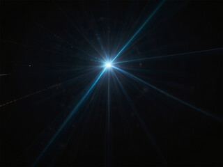 white light lens flare effect in black background