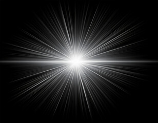 Fototapeta premium white light lens flare effect in black background