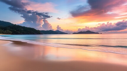 Fototapeta premium view of Phuket's coastline at sunrise