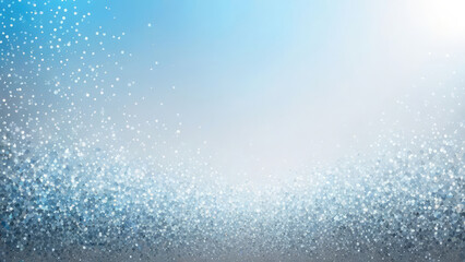 Glittering sky blue to light gray gradient background, noise