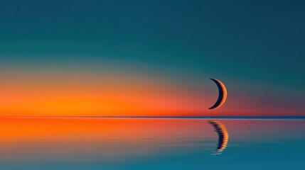 Serene Night with Lengthened Moon Hours for Peaceful Reflection in a 25-Hour World