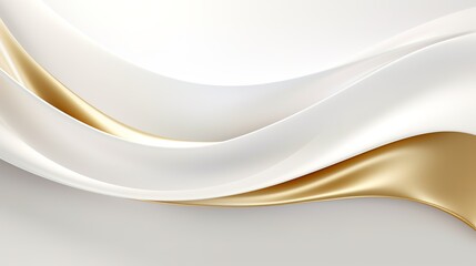 Abstract white and gold wave background.