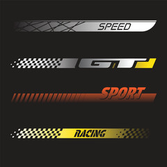 Naklejka premium Sport gradient decals set