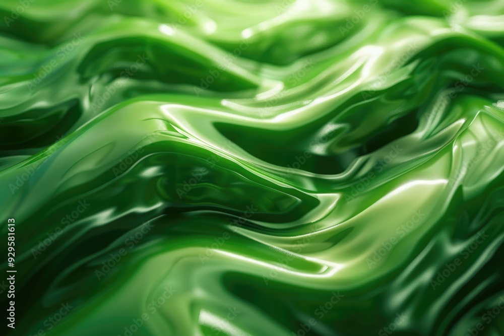Poster a close-up view of a vibrant green liquid texture, great for use in designs where you need a unique 
