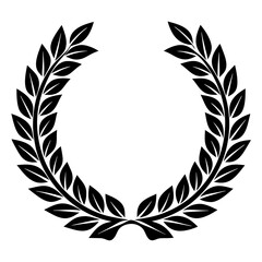 Wreaths and branches with leaves. laurel wreaths and branches collection. Laurels wreaths, swirls, twigs and flower ornaments.