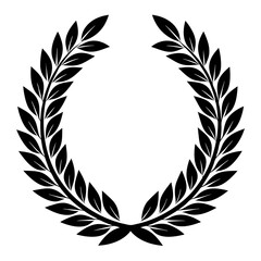 Obraz premium Wreaths and branches with leaves. laurel wreaths and branches collection. Laurels wreaths, swirls, twigs and flower ornaments.