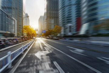 Fototapeta premium Blur image of motion as fast on the road