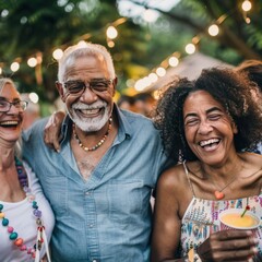 Fototapeta premium A back-to-school party for seniors and their parent 