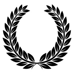Obraz premium Wreaths and branches with leaves. laurel wreaths and branches collection. Laurels wreaths, swirls, twigs and flower ornaments.