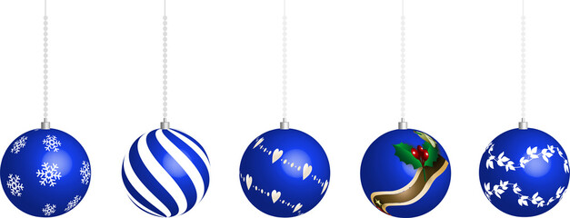 クリスマスオーナメント　青色