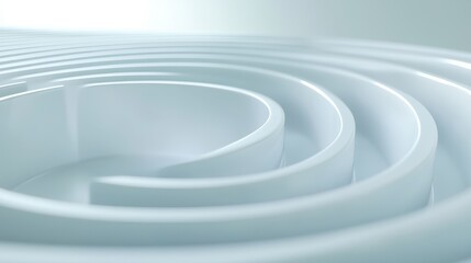 Obraz premium A white spiral with a blue background