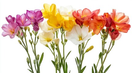 Obraz premium A vibrant arrangement of colorful flowers in various shades.