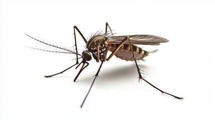  Haemagogus mosquito on a white background